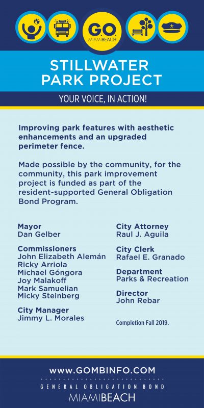 GO Bond Stillwater Park Construction Sign 6.21 GO Bond Stillwater Park Construction Sign 6.21