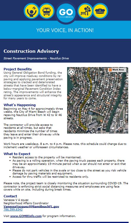 Construction Advisory Streets