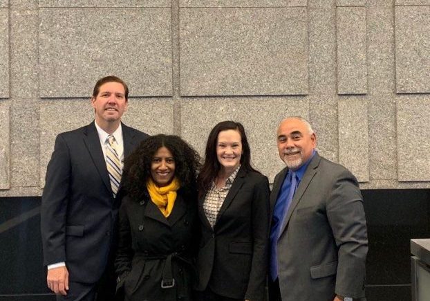 (L-R) Chief Financial Officer John Woodruff, Deputy Finance Director Allison Williams, Financial Advisor Julie Santamaria, City Manager Jimmy Morales